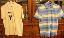 2 Izod Short Sleeve Shirts Men's Small Advanced Performance Sport Flex Polo