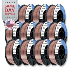  12 x 10-Lb Spools ER70S-6 .045" 1.2 mm Mild Steel MIG Welding Wire