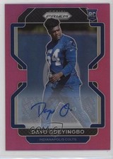 2021 Panini Prizm Rookie Pink Prizm Auto Dayo Odeyingbo #387 Auto 16if