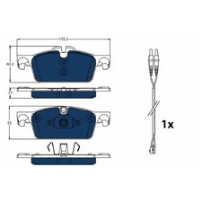 Satz Bremsbeläge Bremsklötze hinten für Peugeot 3008 1 0U 508 8D SW 8E | 2460