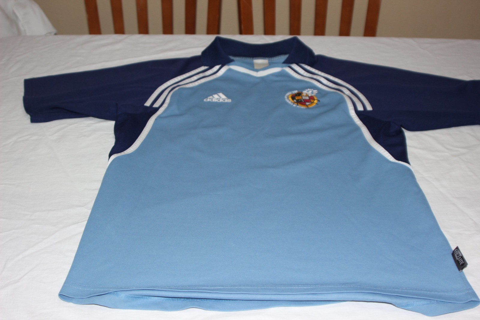 POLO OFICIAL ANTIGUO AÑOS 90 DE LA FEDERACION ESPAÑA FUTBOL ADIDAS TALLA L