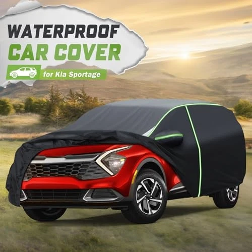 For Kia Sportage 1994-2026 Waterproof Car Cover, 7 Layers, All Weather, Zipper D — 第 2/4 张图片