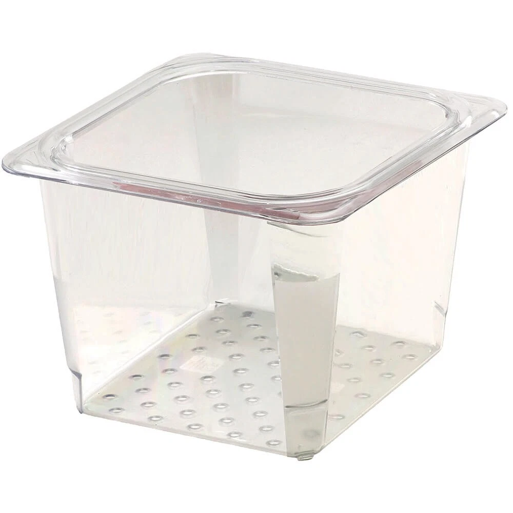 CAMBRO PERFORATED PAN / COLANDER, 1/6 GN, 5" DEEP, 6PK CLEAR 65CLRCW-135