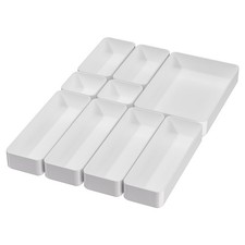 9 Pcs Stackable Drawer Organizer Trays Set, Multifunctional Stackable Storage Tr