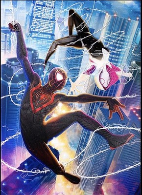 Displate Limited Edition Miles Morales and Gwen - 106/1000 Spiderman