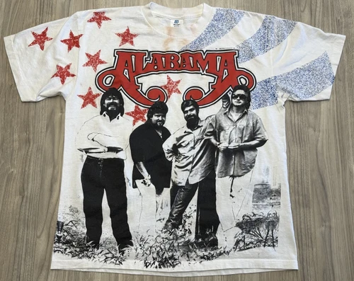 Vintage Alabama Band T Shirt Men’s XL Country Rock Music 199 1990s vintage concert t-shirt, vintage, size XL, single stitch, B+ condition