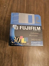 Fujifilm~ Floppy Disk 2HD IBM 3.5” Color Formatted Disks IBM 30-Pack Sealed New