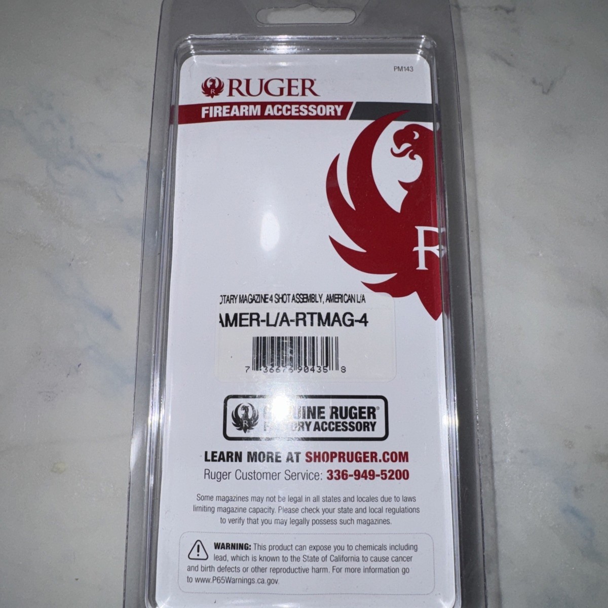 Ruger 90435 American Rifle Rotary Magazine - Matte Black Long