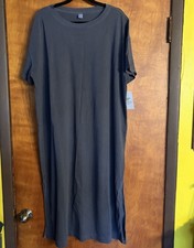New Old Navy Womens XXL Short Sleeve T-Shirt Dress Gray NWT