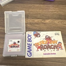 Nintendo Stop That Roach! Game Boy Cartridge w/ Manual KOEI Puzzle NTSC-U/C