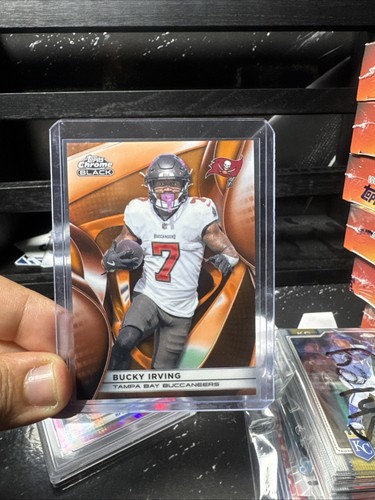 2025 Topps Chrome Black - Bucky Irving Orange Refractor #/25
