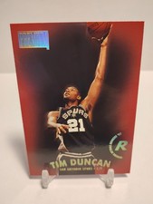 1997 Skybox Premium Tim Duncan Rookie Card #112 San Antonio Spurs HOFer. rookie card picture