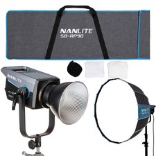 Nanlite FC300B Bi-Color LED Spotlight with Rapid 90 Parabolic Softbox Bundle