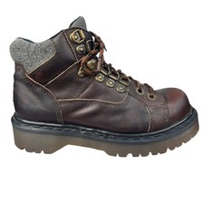 Vintage 90  s Dr. Martens DM  s Brown Made In England Combat Boots Size 4 US 6