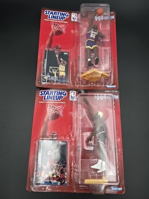 Magic Johnson & Dennis Rodman 1998 Kenner Starting Lineup Figures Good Condition