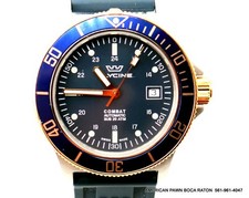 Glycine Combat Sub 42mm Automatic Watch GL0432 Navy Blue dial Blue strap