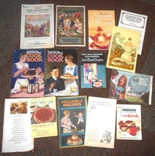 Vintage 14 Cooking Baking Pamphlet Booklet Advertising Recipes Paper 30's up