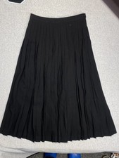 Jaeger black  Wool Skirt  A-Line High Waist Vintage UK 14