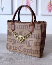 JUICY COUTURE Bag Change of Heart Mini Tote - Brown Logo NWOT