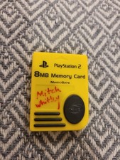 Vintage Playstation 2 PS2 8 MB Memory Card Magic Gate Yellow