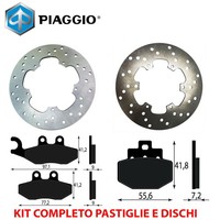 Komplettsatz BremsbelÄGe UND Bremsscheiben Piaggio Super Hexagon GTX 125...