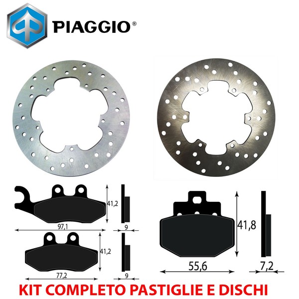 Komplettsatz BremsbelÄGe UND Bremsscheiben Piaggio Super Hexagon GTX 125...-image