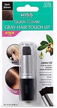 RED by Kiss Dark Brown Temporary Hair Root Touch Up Stick 0.42 Ounce 2 Pack