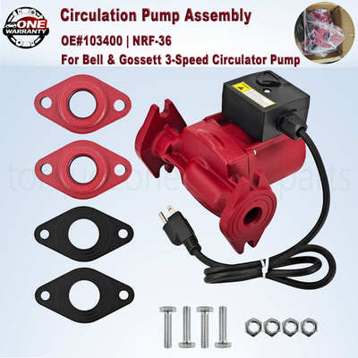 #ad 103400 NRF 36 CIRCULATION PUMP 1 6 HP Motor w Flange For Bell 3 Speed 150PSI $185.00