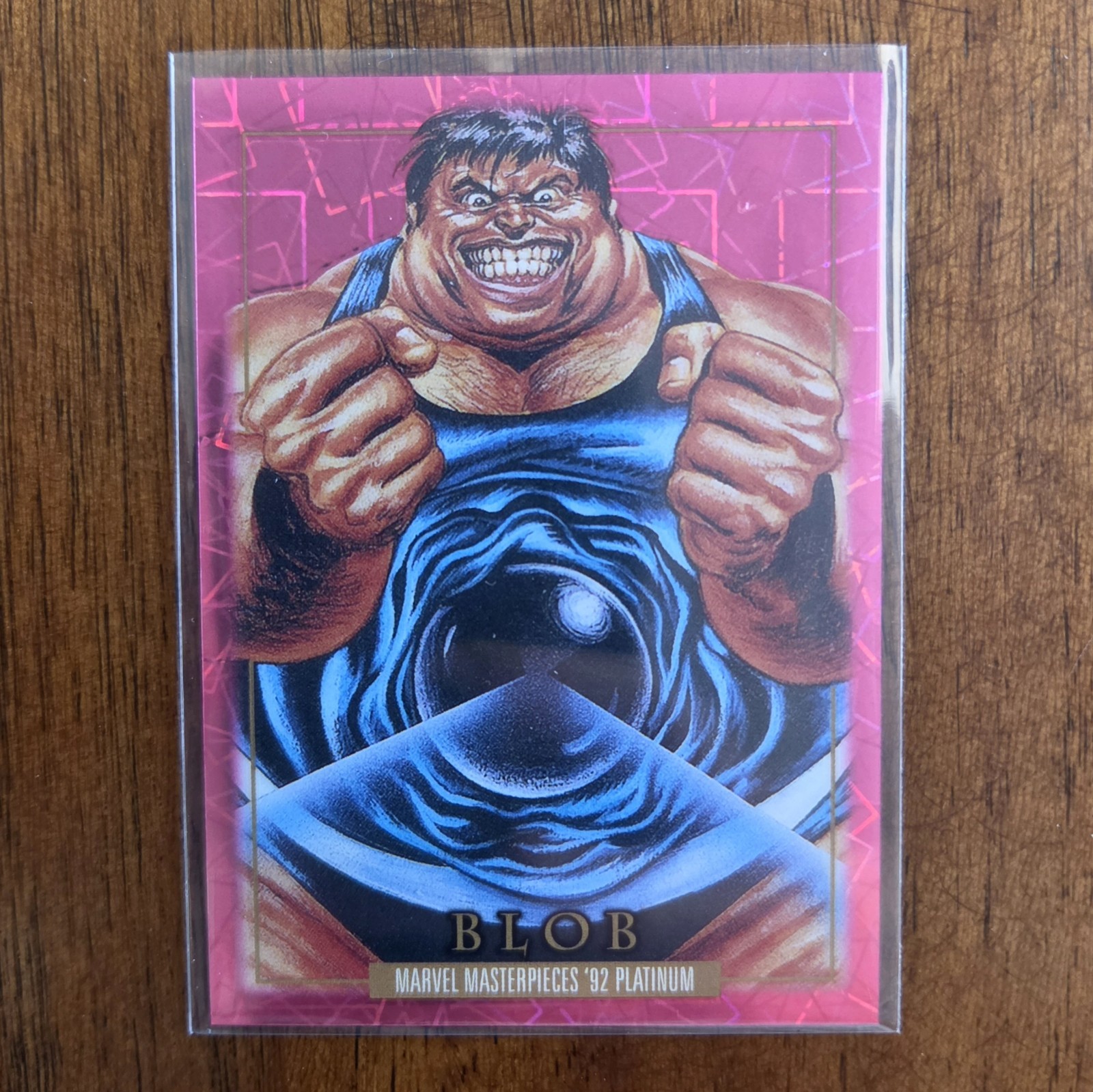2024 Marvel Masterpieces 92 Platinum Blob # 1 Pink Lasers 449/992 Very Rare SP
