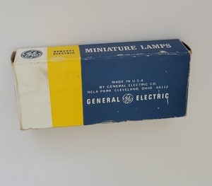 General Electric Miniature Lamps Vintage Set Of 6 PR2 2.38v