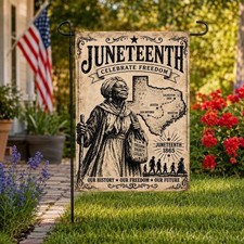 Juneteenth Celebrate Freedom Garden Flag, Our History Our Freedom, Black History