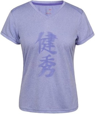 Li Ning Damen T-Shirt Kurzarmshirt Oberteil A258, Freizeitshirt, Violett, XS