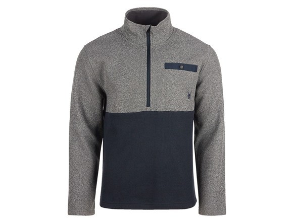 МУЖСКОЙ ПУЛОВЕР НА МОЛНИИ С МЕДАЛЬОНОМ SPYDER HEATHER GREY X-LARGE