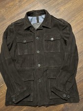 Massimo Dutti Nubuck Leather Safari Jacket Si...