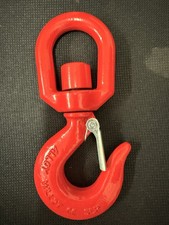 Heavy Duty Swivel Lifting Hook 2 Ton WLL Alloy Steel Safety Latch CE Red