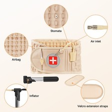 Portable Decompression Back Belt Lumbar Support for Lower Back Pain Relief New