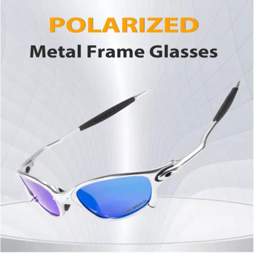 X-Metall Juliat Cyclops Sonnenbrille UV400 Polarisiert Glass Titanium Goggle NEU - Bild 1 von 28