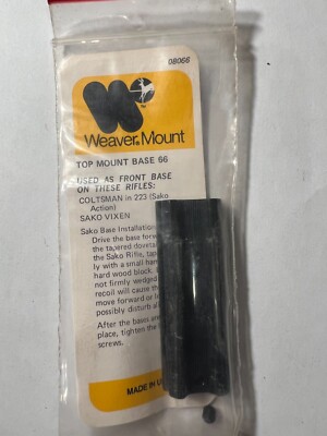 WEAVER TOP MOUNT BASE 66 FITS SAKO VIXEN FRONT BASE