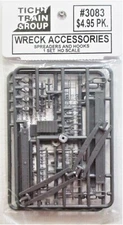 HO Scale Tichy Train Group 3083 Wreck Accessories pkg (7) 