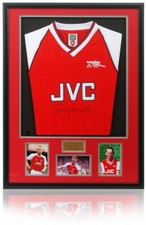 Perry Groves Arsenal Legend Hand Signed Retro Home Shirt AFTAL COA
