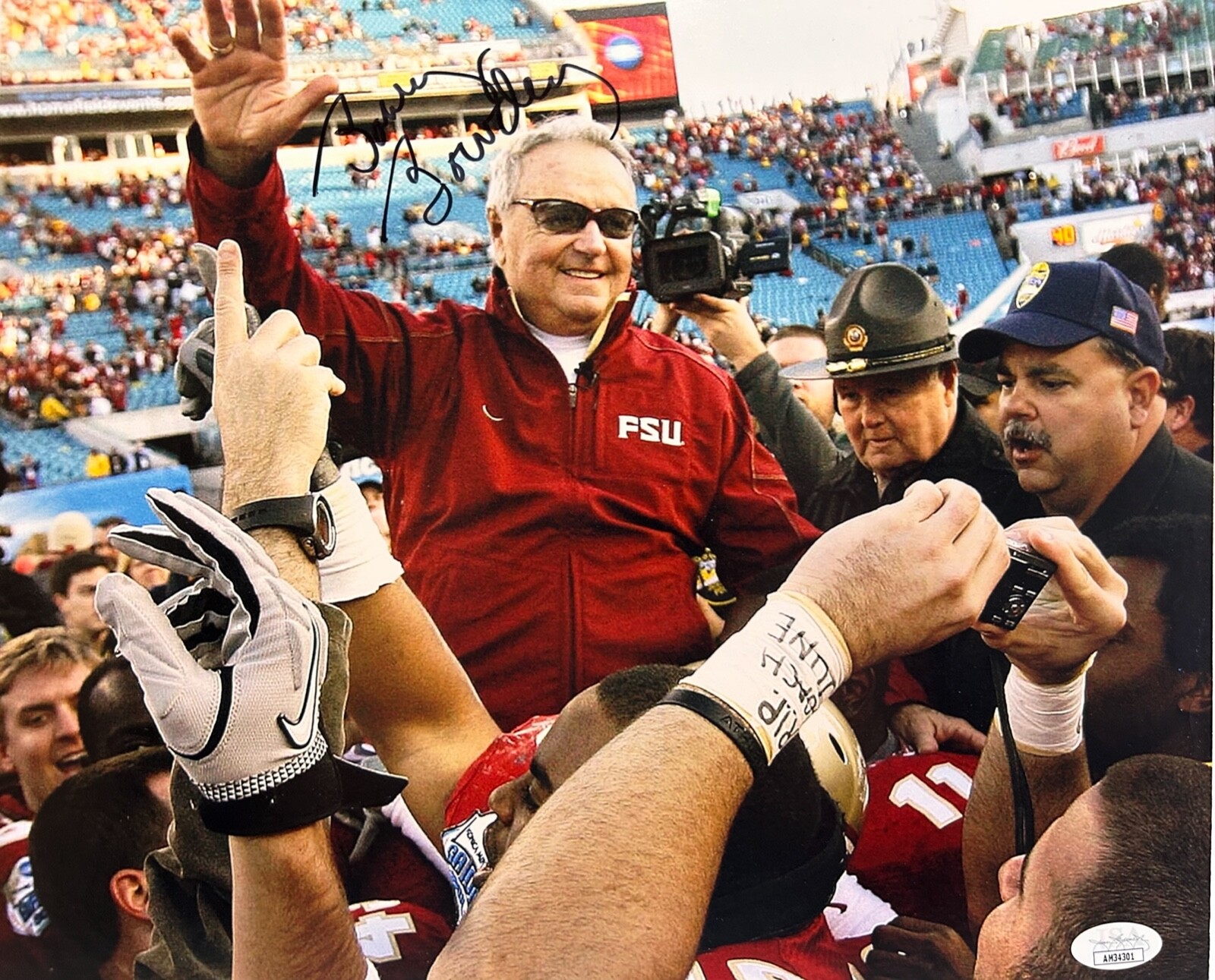 BOBBY BOWDEN Autographed Signed Autograph 11x14 Photo JSA COA Florida State Seminoles 