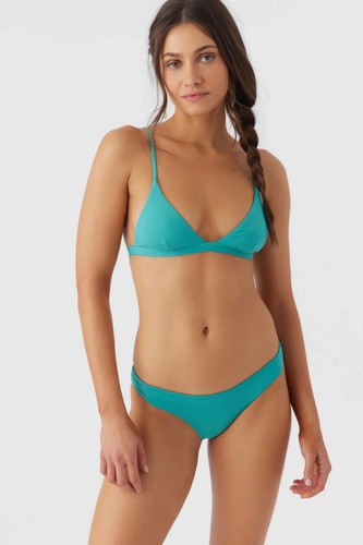 O'Neill Saltwater Solids Matira Bikini Bottoms Women's XS Teal Stratch ERK748