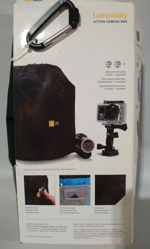 Case Logic Luminosity DSA-101 Action Camera Case (Black) New in Box - Image 3 of 3