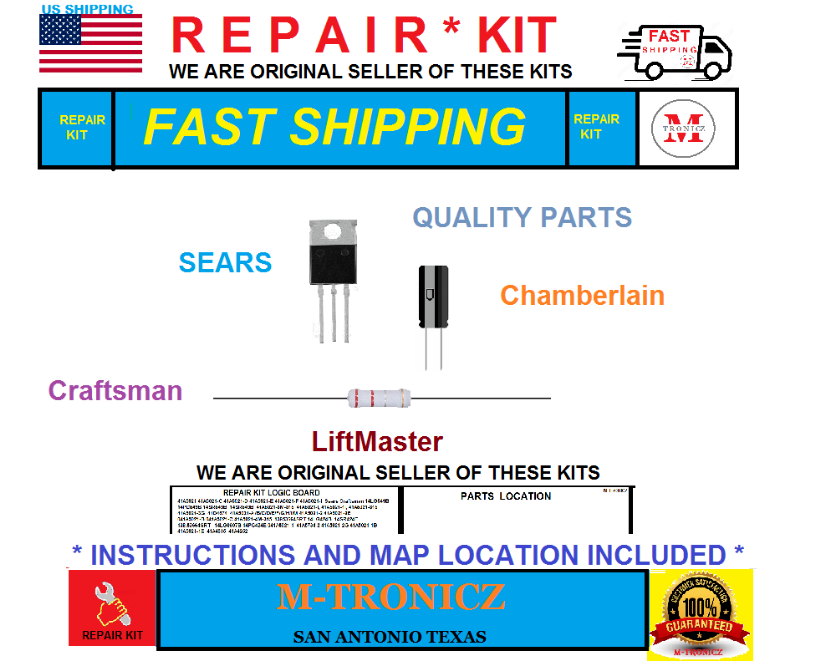 REPAIR KIT For LiftMaster Logic Board 41D4674-10 41D4674-10E | eBay