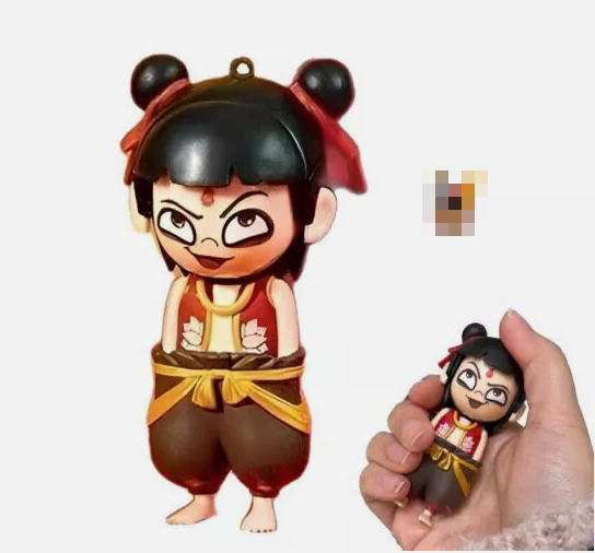 Ne Zha 2 Anime Nezha pendant doll Figure Emoticon Face changing