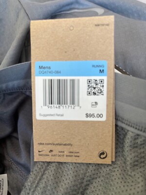 Nike Phenom Running Pants Sz Medium DQ4740-084 Smoke Grey