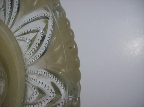 Paralume vintage ART DECO 3 fori catena soffitto crema smerigliato e vetro trasparente - Foto 23 di 24