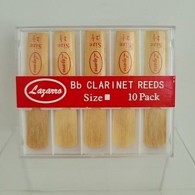 New Lazarro Bb Clarinet Reeds Size 2.5 Box of 10 | eBay