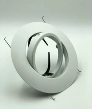 6 Inch PAR38, BR40 Adjustable Gimbal Ring Trim,White,Recessed Can Light,66010WH