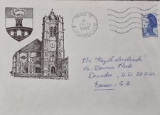 French Stamp Addressed Envelope Postmark Paris 15 November 1982